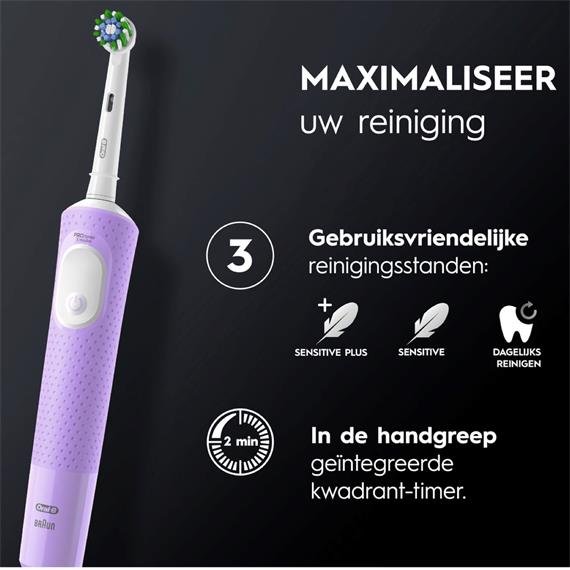 Braun Oral-B Cepillo Vitality Pro con 3 Modos de Limpieza Lila (D103.413.3)