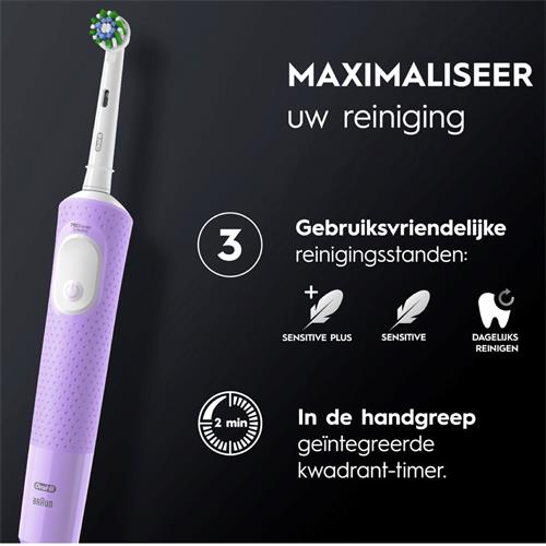 Braun Oral-B Cepillo Vitality Pro con 3 Modos de Limpieza Lila (D103.413.3)
