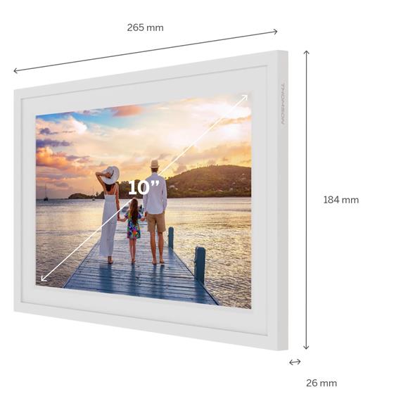 Thomson F10 10" Marco de Fotos Digital 10" con WiFi y 32GB Blanco