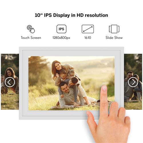 Thomson F10 10" Marco de Fotos Digital 10" con WiFi y 32GB Blanco