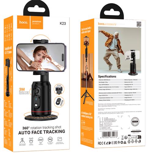 Hoco K23 Soporte 360º Motorizado Con Seguimiento Facial y Bluetooth