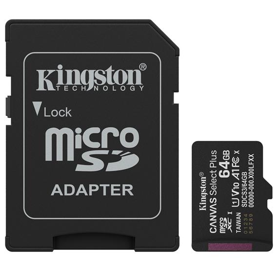 Memoria Micro SDHC 64GB Kingston 100MB/s SDCS3/64GB