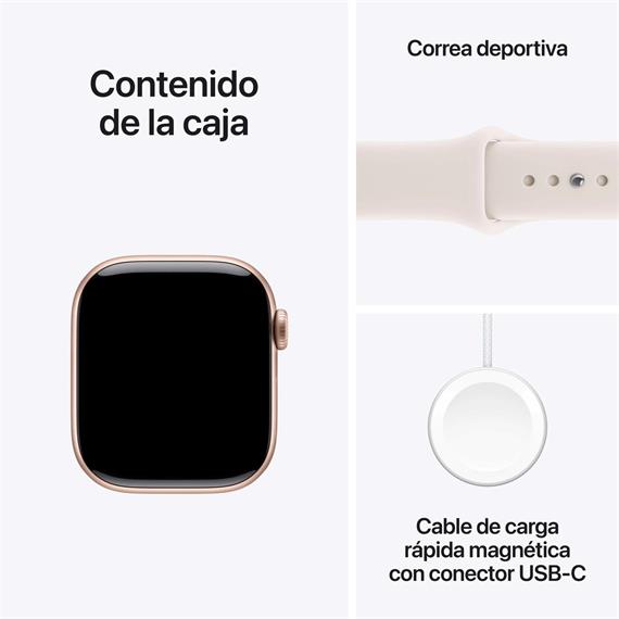 Apple Watch Serie 11 GPS 42mm Rose Gold Aluminium S/M (MEU04QL/A)