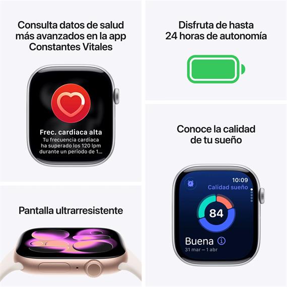 Apple Watch Serie 11 GPS 42mm Rose Gold Aluminium S/M (MEU04QL/A)