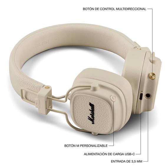 Marshall Major V Auricular Bluetooth Cream