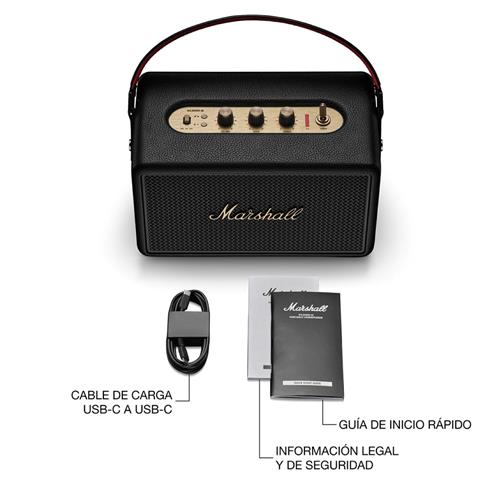 Marshall Kilburn III Altavoz Bluetooth Recargable Black & Brass