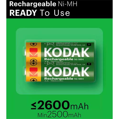 KODAK AA RECARGABLE KAAHR-2 2600 mAh 2 UNDS (30955080)