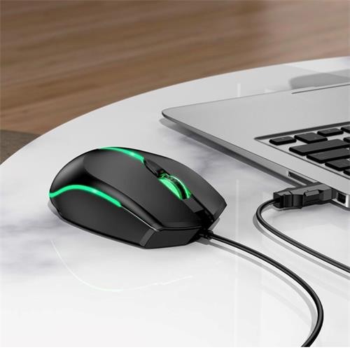 Hoco GM37 Ratón Gaming con Cable USB-A 1.4m 2.400Dpi Negro