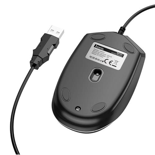 Hoco GM37 Ratón Gaming con Cable USB-A 1.4m 2.400Dpi Negro