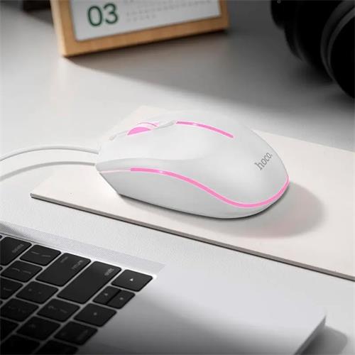 Hoco GM37 Ratón Gaming con Cable USB-A 1.4m 2.400Dpi Blanco