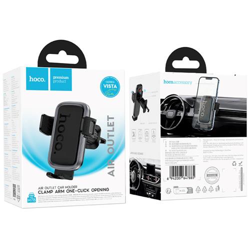 Soporte de Coche Hoco H78 4.5" a 7" para Toma de Aire Negro