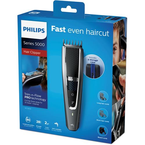 Philips HC5650/15 Cortapelos Recargable con Estuche Viaje
