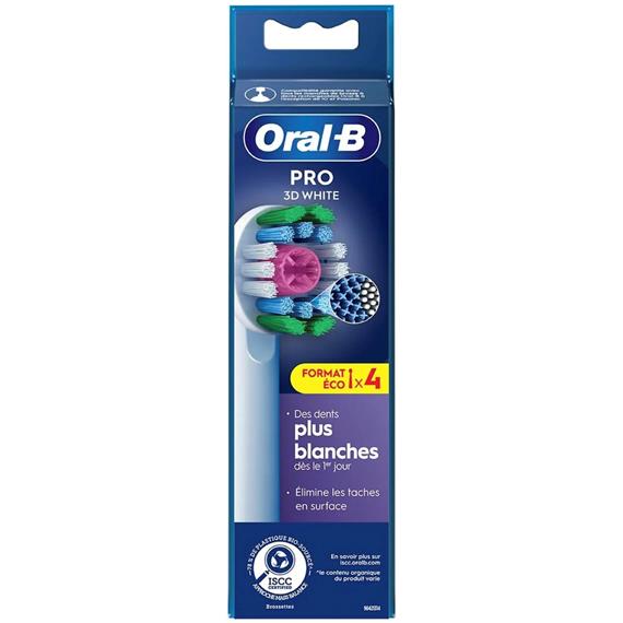 Braun Oral-B 4 Cabezales de Recambio Pro 3D White (EB18PRX-4)