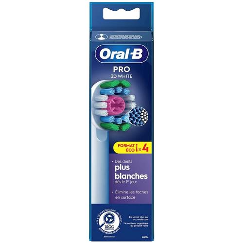 Braun Oral-B 4 Cabezales de Recambio Pro 3D White (EB18PRX-4)