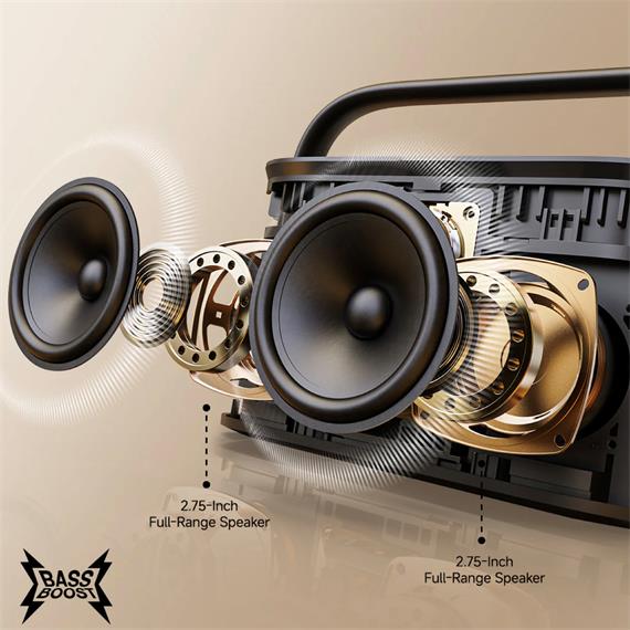 Ikarao Shell S2 Altavoz Karaoke Recargable con Pantalla 8" 140W y 2 Micros