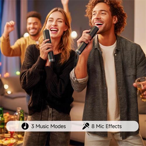 Ikarao Shell S2 Altavoz Karaoke Recargable con Pantalla 8" 140W y 2 Micros