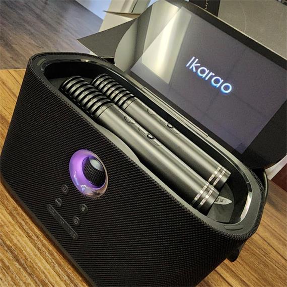 Ikarao Shell S2 Altavoz Karaoke Recargable con Pantalla 8" 140W y 2 Micros