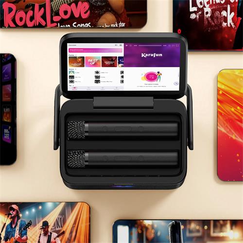 Ikarao Shell S3 Altavoz Karaoke Recargable con Pantalla 7" 80W y 2 Micros