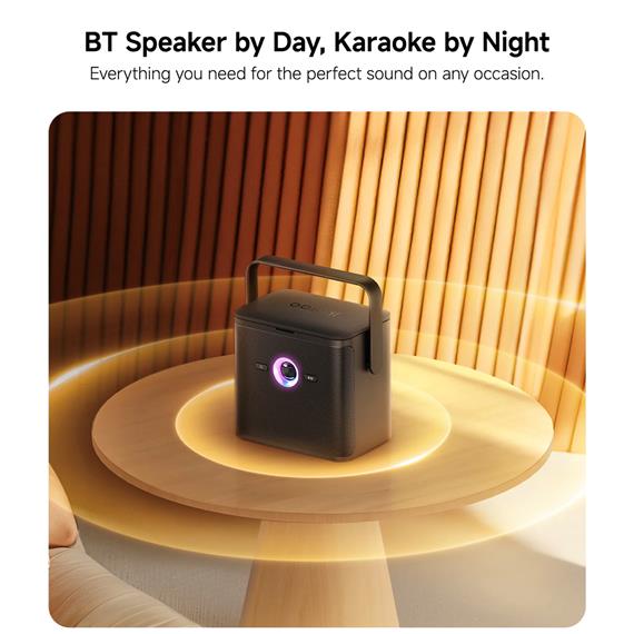 Ikarao Shell S3 Altavoz Karaoke Recargable con Pantalla 7" 80W y 2 Micros