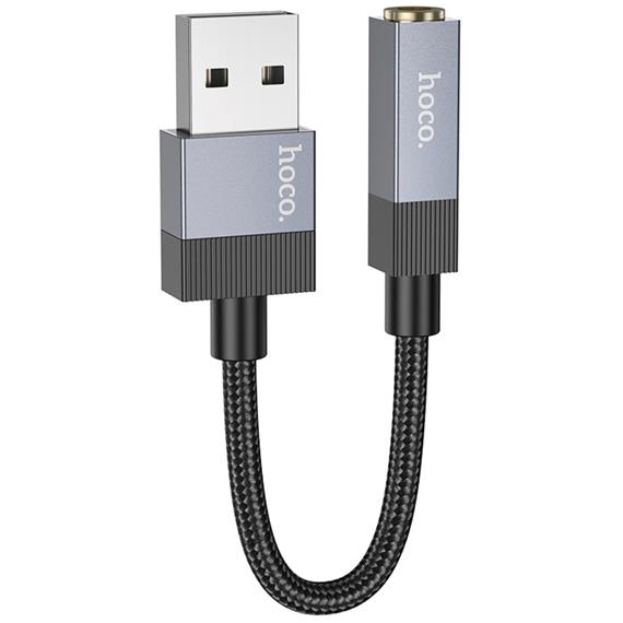 Hoco UPA32D Cable USB-A a Jack 3.5mm  Negro