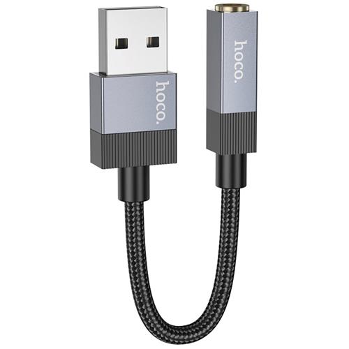 Hoco UPA32D Cable USB-A a Jack 3.5mm  Negro