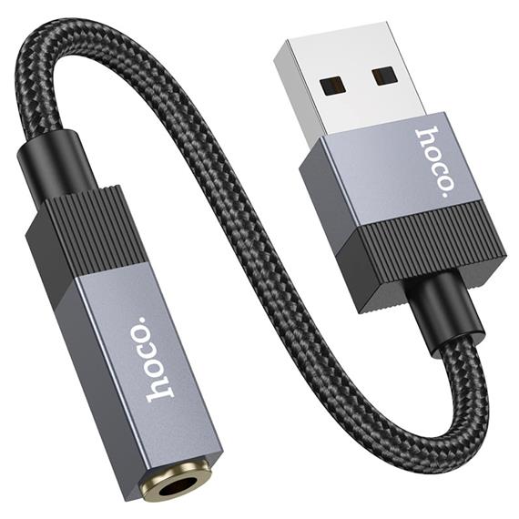 Hoco UPA32D Cable USB-A a Jack 3.5mm  Negro