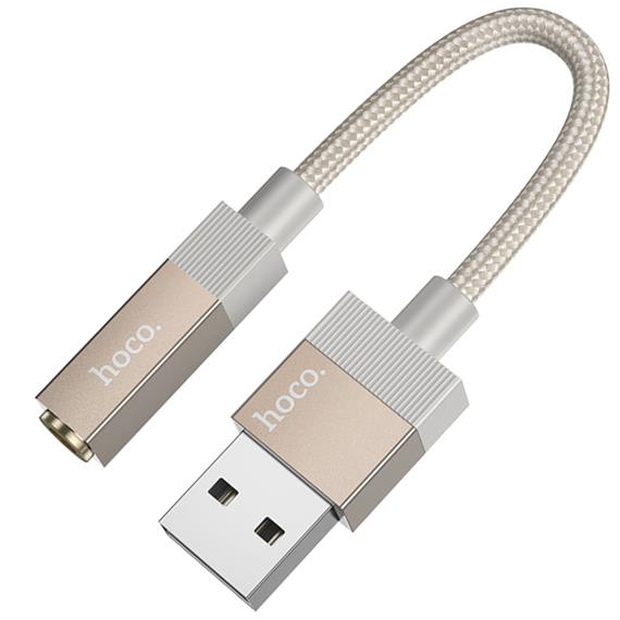 Hoco UPA32D Cable USB-A a Jack 3.5mm  Dorado