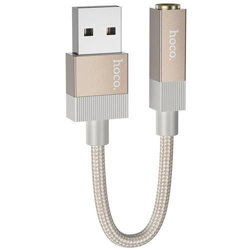 Hoco UPA32D Cable USB-A a Jack 3.5mm  Dorado