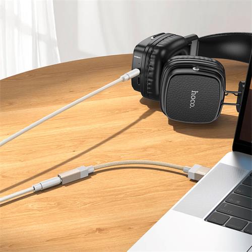 Hoco UPA32D Cable USB-A a Jack 3.5mm  Dorado