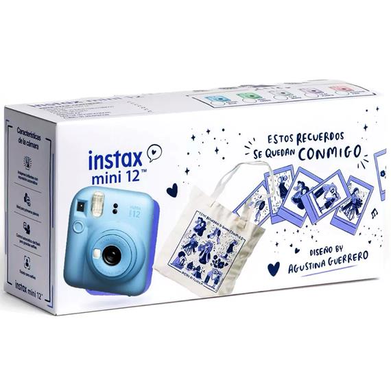 Fujifilm Instax Mini 12 Cámara Instantánea Kit Regalo Pastel Blue
