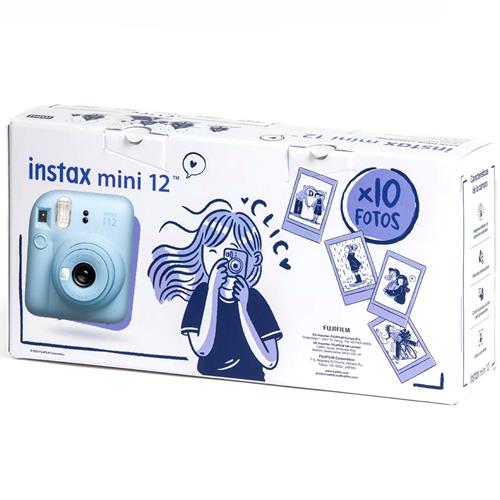 Fujifilm Instax Mini 12 Cámara Instantánea Kit Regalo Pastel Blue