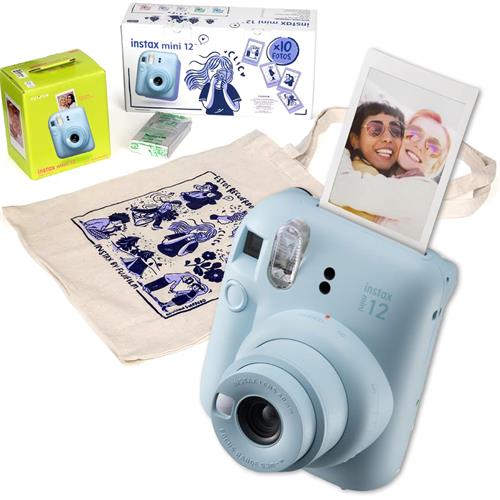 Fujifilm Instax Mini 12 Cámara Instantánea Kit Regalo Pastel Blue