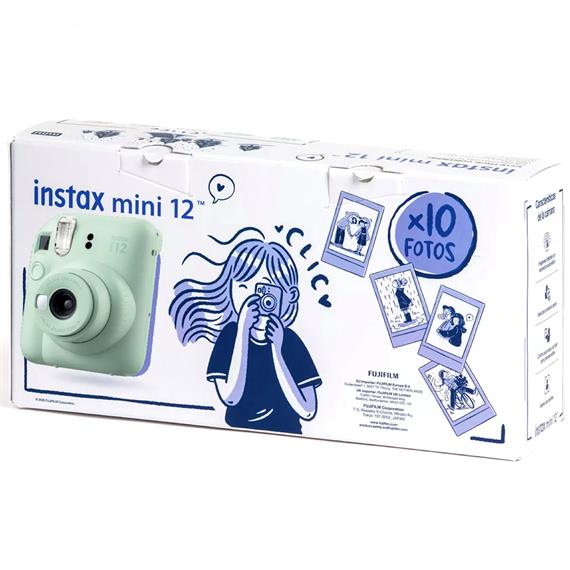 Fujifilm Instax Mini 12 Cámara Instantánea Kit Regalo Mint Green