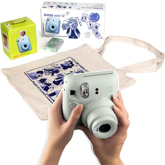 Fujifilm Instax Mini 12 Cámara Instantánea Kit Regalo Mint Green