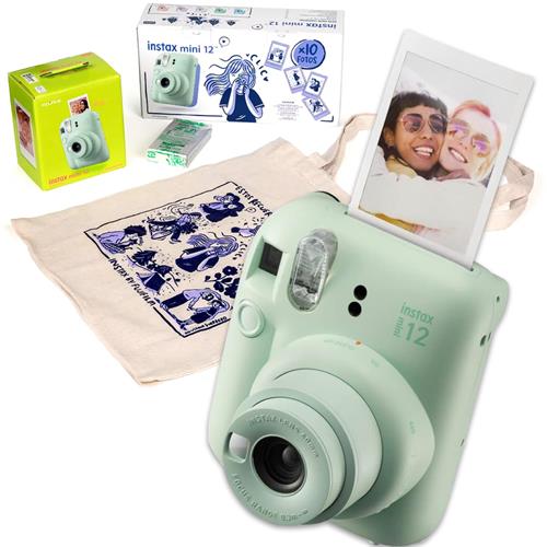 Fujifilm Instax Mini 12 Cámara Instantánea Kit Regalo Mint Green