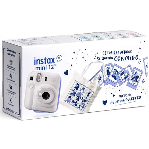 Fujifilm Instax Mini 12 Cámara Instantánea Kit Regalo Clay White