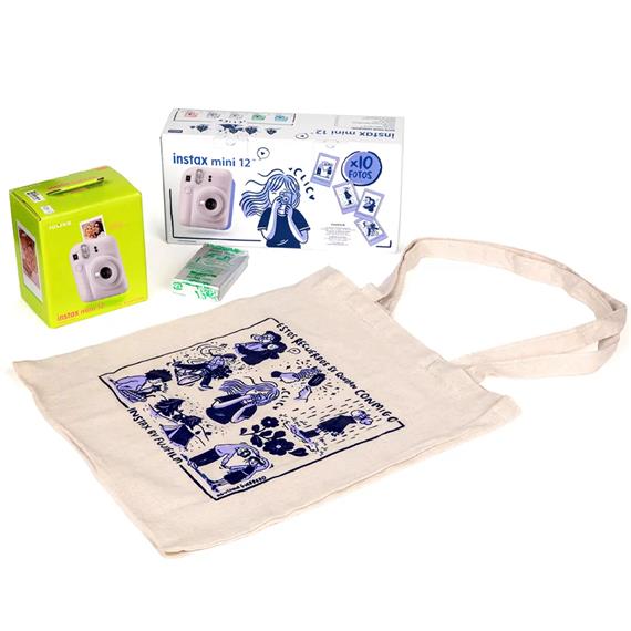 Fujifilm Instax Mini 12 Cámara Instantánea Kit Regalo Lilac Purple