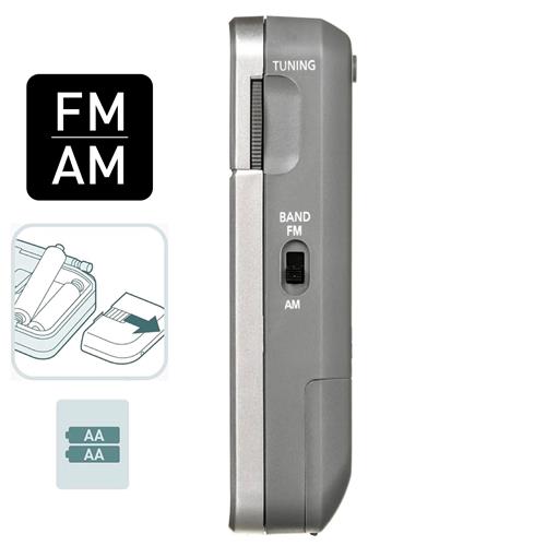 Panasonic RF-P50DEG-S Radio de Bolsillo AM/FM con Antena