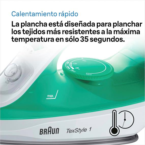 Braun SI1040GR Plancha de Vapor 2.000W 220ml