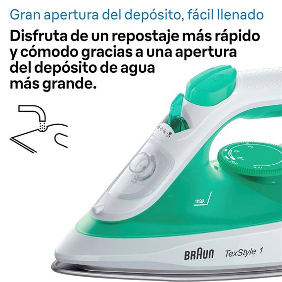Braun SI1040GR Plancha de Vapor 2.000W 220ml