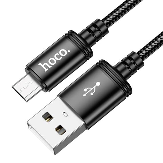 Cable USB a Micro 2 metros 2.4 Amp Hoco X89 Reforzado Negro