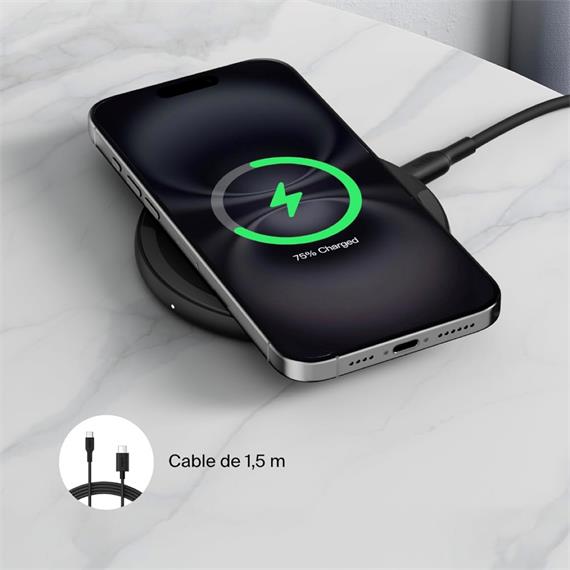 Belkin Base de Carga Inalámbrica 15W con Cargador 20W Negro W1A012HQBK Negro