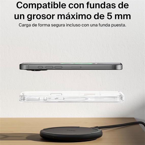 Belkin Base de Carga Inalámbrica 15W con Cargador 20W Negro W1A012HQBK Negro