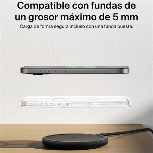 Belkin Base de Carga Inalámbrica 15W con Cargador 20W Negro W1A012HQBK Negro