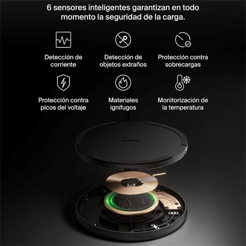 Belkin Base de Carga Inalámbrica 15W con Cargador 20W Negro W1A012HQBK Negro