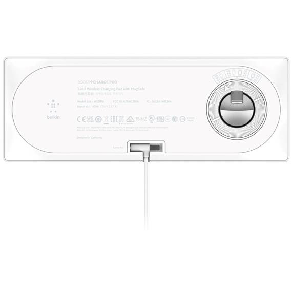 Belkin Base de Carga Inalámbrica Pro con Magasafe 3-1 Blanca WIZ016VFWH