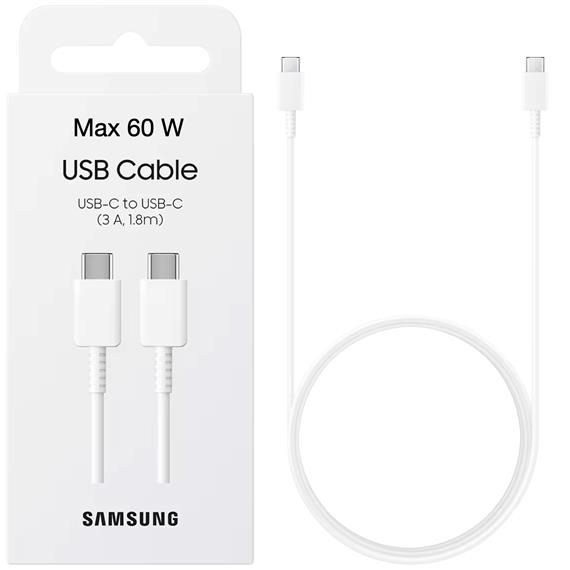 Samsung Cable USB-C a USB-C 3A 1.8 Metros Blanco (EP-DX310JWE)