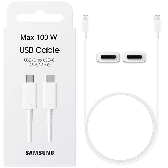 Samsung Cable USB-C a USB-C 5A 1.8 Metros Blanco (EP-DX510JWE)