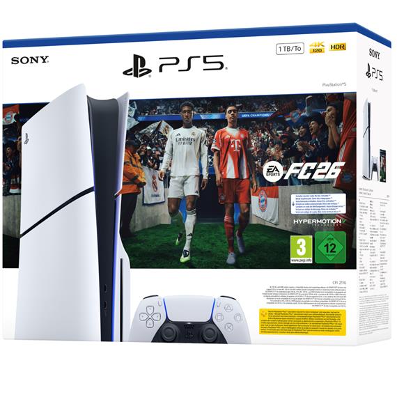 Sony PlayStation 5 Slim + EA FC 26 Descargable con Lector 1TB