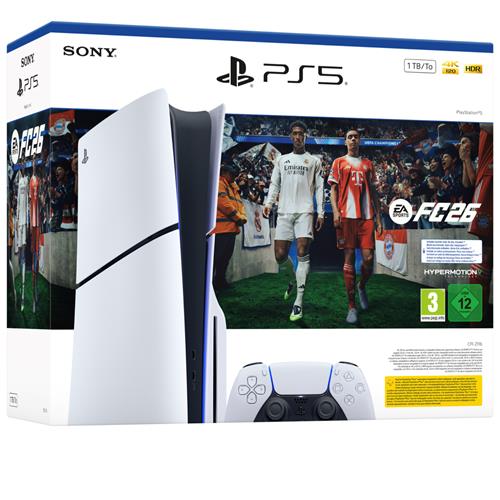 Sony PlayStation 5 Slim + EA FC 26 Descargable con Lector 1TB